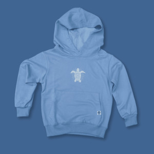 Printed Hooded Sweatshirt Blue