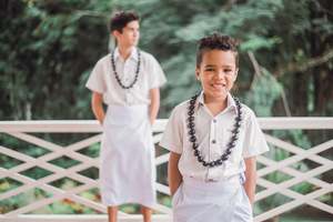 Kids Ie Faitaga: Eveni Pacific Kids Ie Faitaga - White