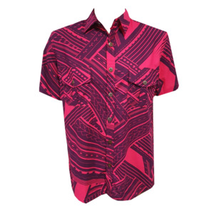 Eveni Pacific Mens Safari Shirt - Skipper Pink