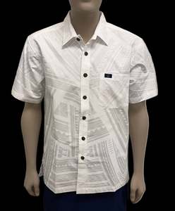 Mothers Day Whites: Eveni Pacific Men's Classic Elei Shirt Opulent White