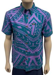 Eveni Pacific Men's Classic Elei Shirt - Talanoa Purple/Rich Purple