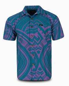 Eveni Pacific Men's Classic Elei Shirt - Side Eye Teal