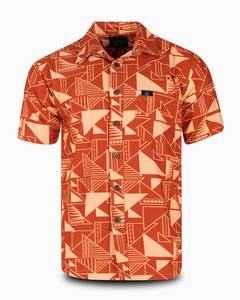 Eveni Pacific Men's Classic Elei Shirt - Runway Terracotta