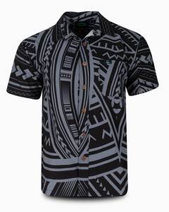 Eveni Pacific Men's Classic Elei Shirt - Coffee