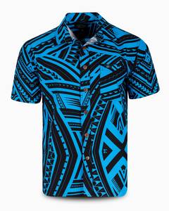 Eveni Pacific Men's Classic Elei Shirt - Drill Blue
