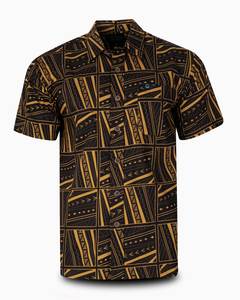 Eveni Pacific Men's Classic Elei Shirt - Exotic Gold