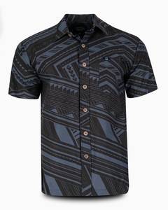 Eveni Pacific Men's Classic Elei Shirt - Stream Black