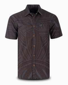 Eveni Pacific Men's Classic Elei Shirt - Nutmeg Black