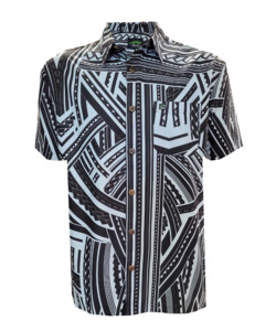 Eveni Pacific Men's Classic Elei Shirt - Raven Black