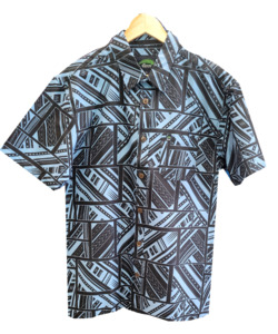 Eveni Pacific Men's Classic Elei Shirt - Smile Black