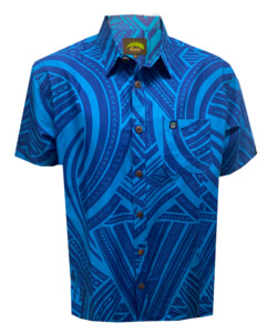 Eveni Pacific Men's Classic Elei Shirt - Odyssey Blue