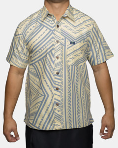 Eveni Pacific Men's Classic Elei Shirt - Daybreak Cream