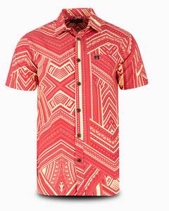 Eveni Pacific Men's Classic Elei Shirt - Pepper Red