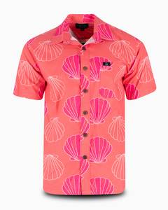 Eveni Pacific Men's Classic Elei Shirt- Rejuvenate Coral