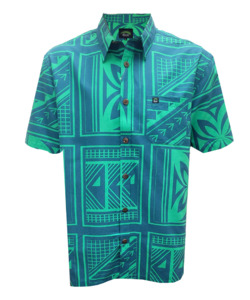Eveni Pacific Men's Classic Elei Shirt - Joyful Green