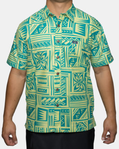 Eveni Pacific Men's Classic Elei Shirt - Moon Teal