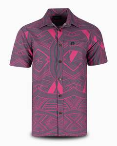Eveni Pacific Men's Classic Elei Shirt - Bird Pink