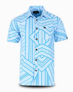 Eveni Pacific Men's Classic Elei Shirt - Perk Blue