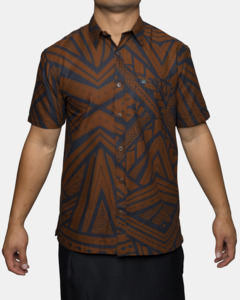Eveni Pacific Men's Classic Elei Shirt - Tropicana Brown