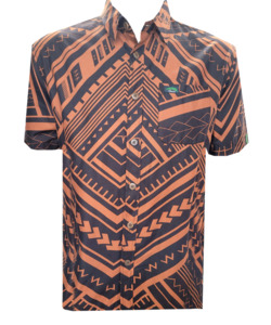 Eveni Pacific Men's Classic Elei Shirt - Kalala Kava