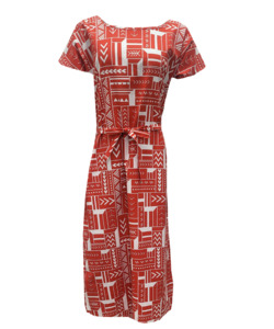 Matching Kendall Dress Shirt: Eveni Pacific Ladies Kendall Maxi Dress - Onomea Red