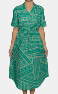 Ladies Nora Dress: Eveni Pacific Ladies Nora Dress - Ex Pat Green