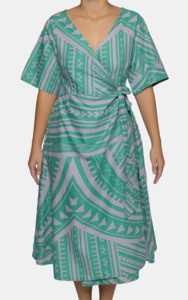 Eveni Pacific Ladies Lily Wrap Dress - Deuce Spearmint