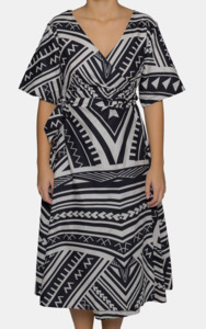 Eveni Pacific Ladies Lily Wrap Dress - Ace Black