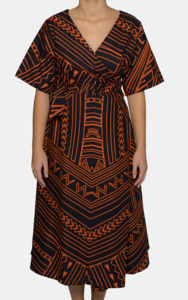 Eveni Pacific Ladies Lily Wrap Dress - Tusi Orange