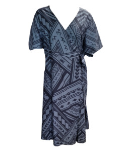 Eveni Pacific Ladies Lily Wrap Dress - Gulley Grey