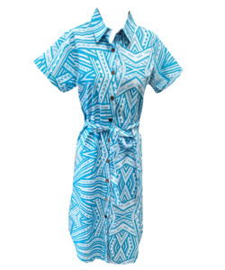 Eveni Pacific Ladies Emma Shirt Dress - Vanu Teal