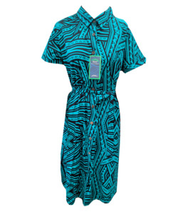 Eveni Pacific Ladies Emma Shirt Dress - Tuasivi Greeen