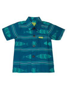 Eveni Pacific Boys Classic Elei Shirt - Jade Goby