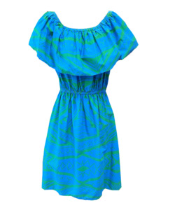Eveni Pacific Ladies Bardot Dress - Rest Aqua