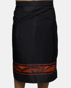 Eveni Pacific Mens Bottom Border le Faitaga 26 - Black