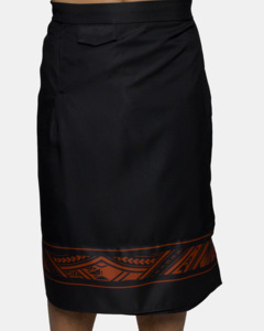 Eveni Pacific Mens Bottom Border le Faitaga 24 - Black
