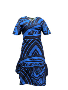 El Ld Ep Ula Dress Vailima: Eveni Pacific Ladies Ula Dress - Cyclops Blue
