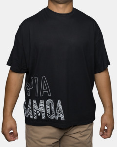 El Mks Mn Box Fit Tees: Marks Samoa Tees Premium Box Fit - Talanoa Onyx
