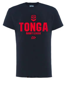 2025 Tonga Rugby League Men's Cotton Graphic Tee Black
