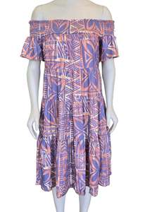 Koko Pacific Ladies Lei Dress - Tapa Brown