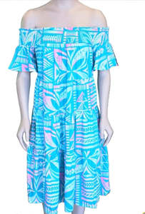 Koko Pacific Ladies Lei Dress - Poppy Teal