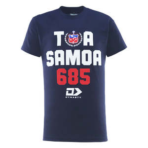 2025 Toa Samoa Rugby League Men's Graphic Tee Navy