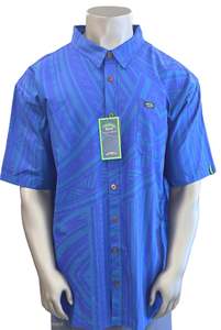 Eveni Pacific Men's Classic Elei Shirt - Memorial Blue