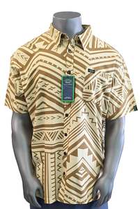 Eveni Pacific Men's Classic Elei Shirt - Cream Float