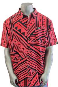 Eveni Pacific Men's Classic Elei Shirt - Vino Red