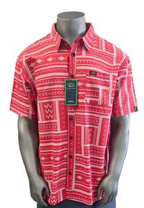 Eveni Pacific Men's Classic Elei Shirt - Gum Drop Peach