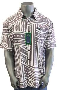 Eveni Pacific Men's Classic Elei Shirt - Songbird Tan