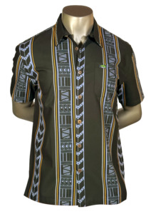 Eveni Pacific Men's Classic Elei Shirt - Ocean's Opal Black