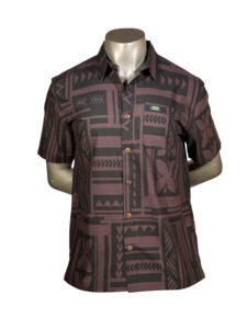 Eveni Pacific Men's Classic Elei Shirt - Bay Black