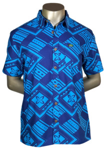 Eveni Pacific Men's Classic Elei Shirt - Foam Blue